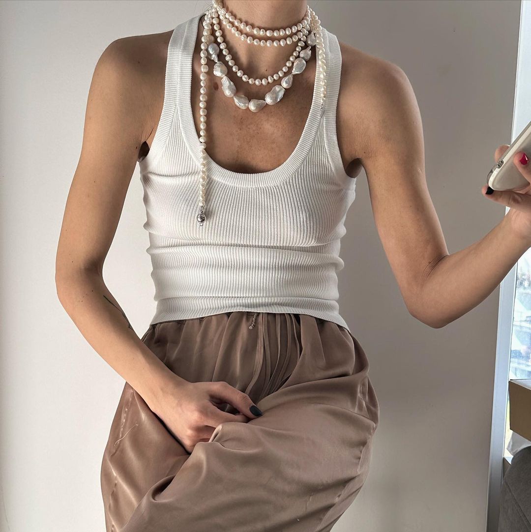 White Baroque Necklace