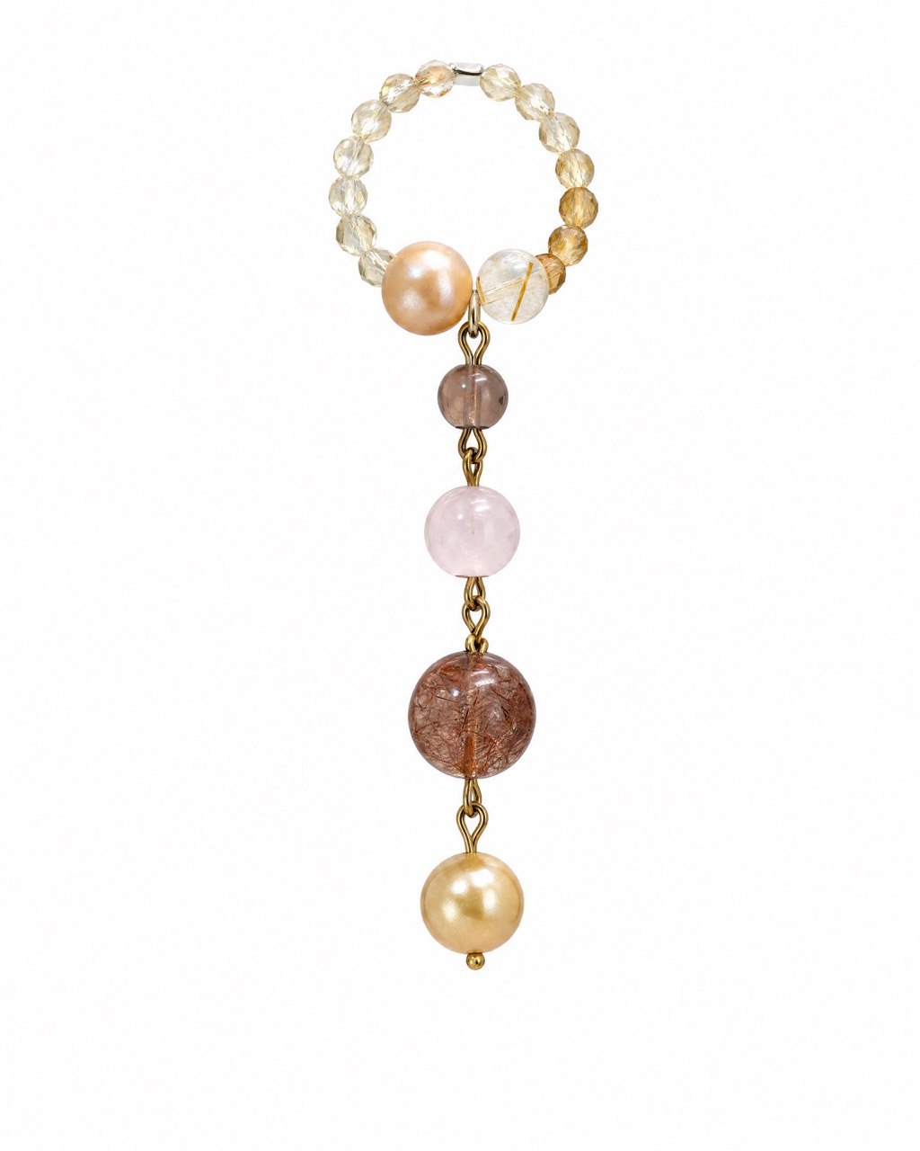 Citrine tassel ring