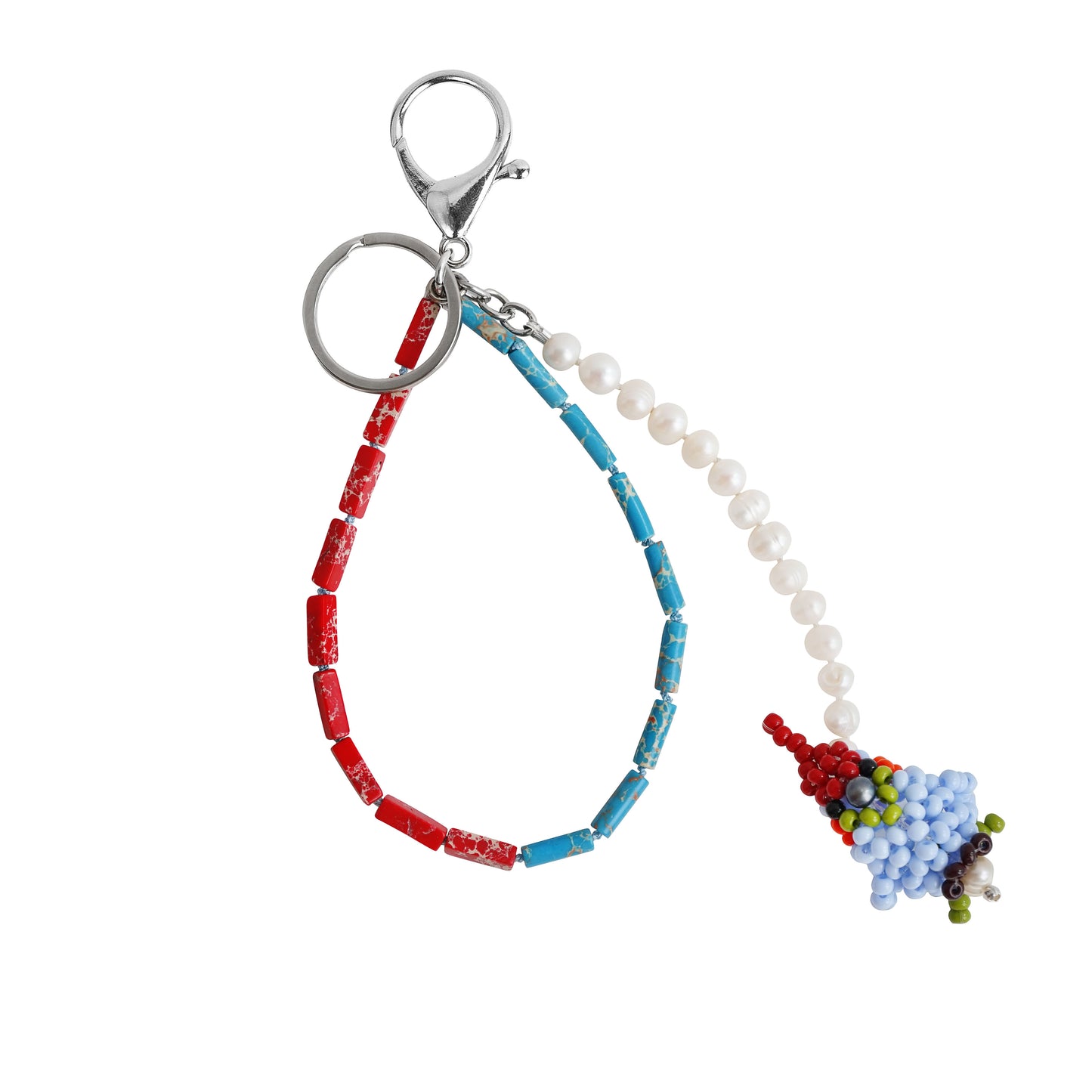Chrysoprase Bird Key-Ring