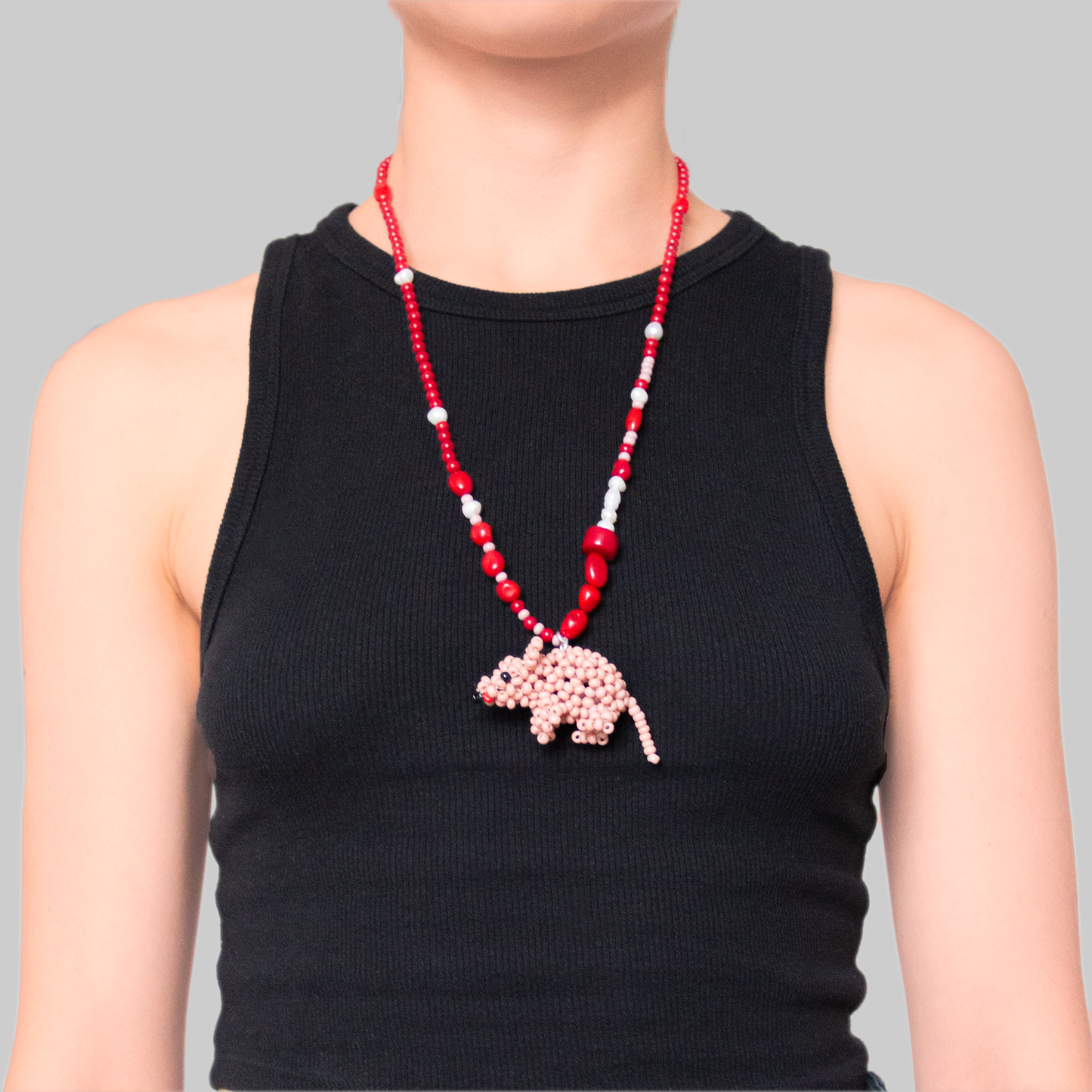Coral Mouse Necklace
