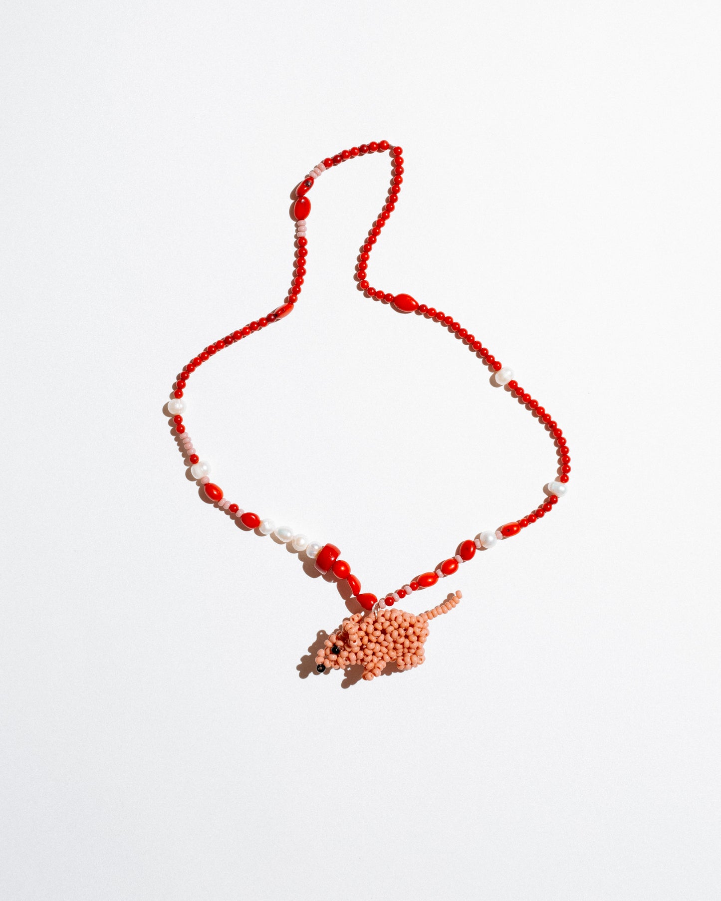 Coral Mouse Necklace