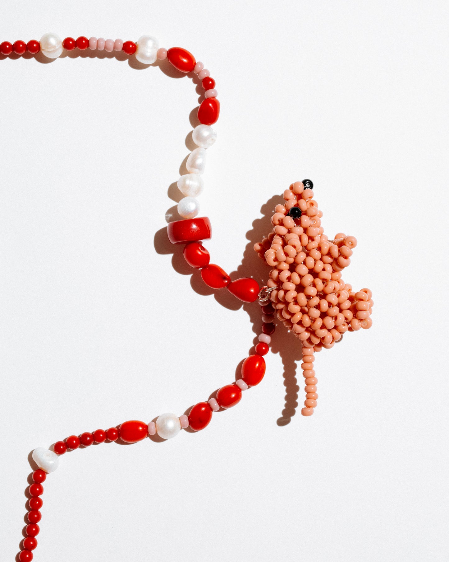 Coral Mouse Necklace