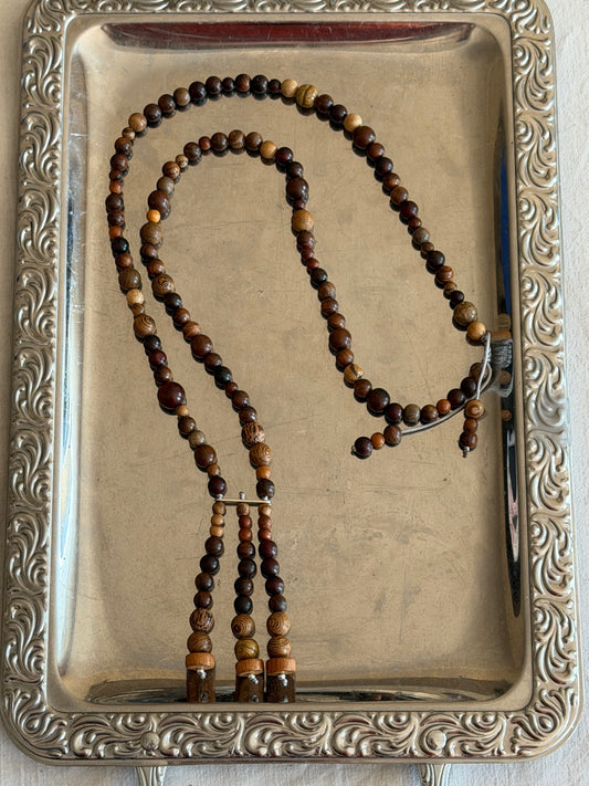 Wood tassel necklace