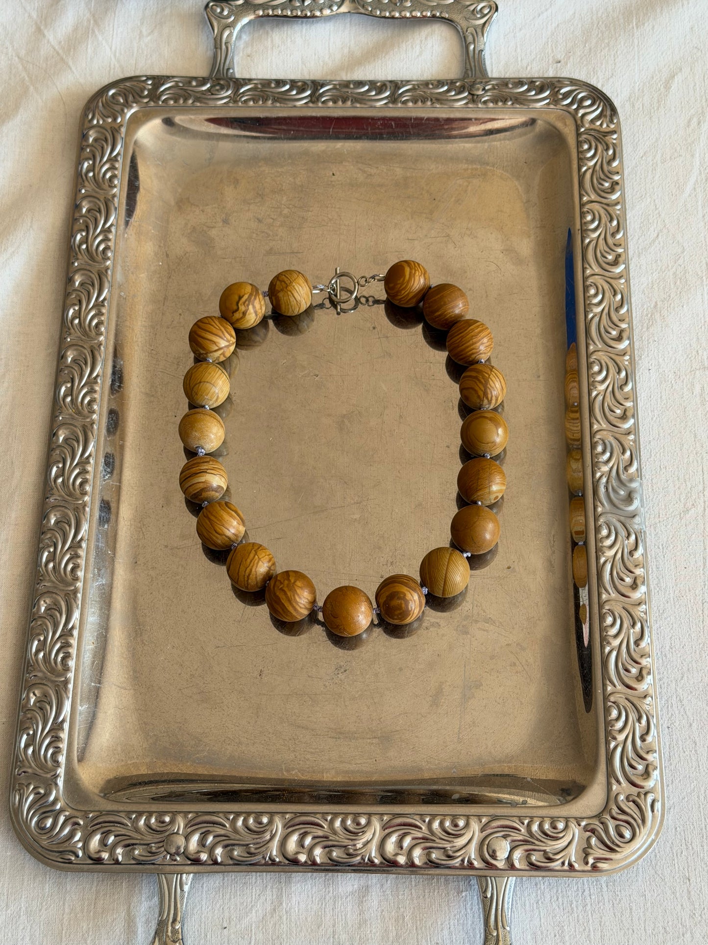 Wood jasper necklace