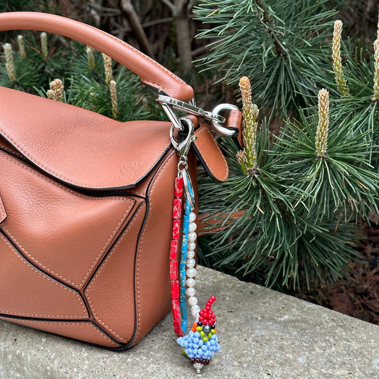 Chrysoprase Bird Key-Ring