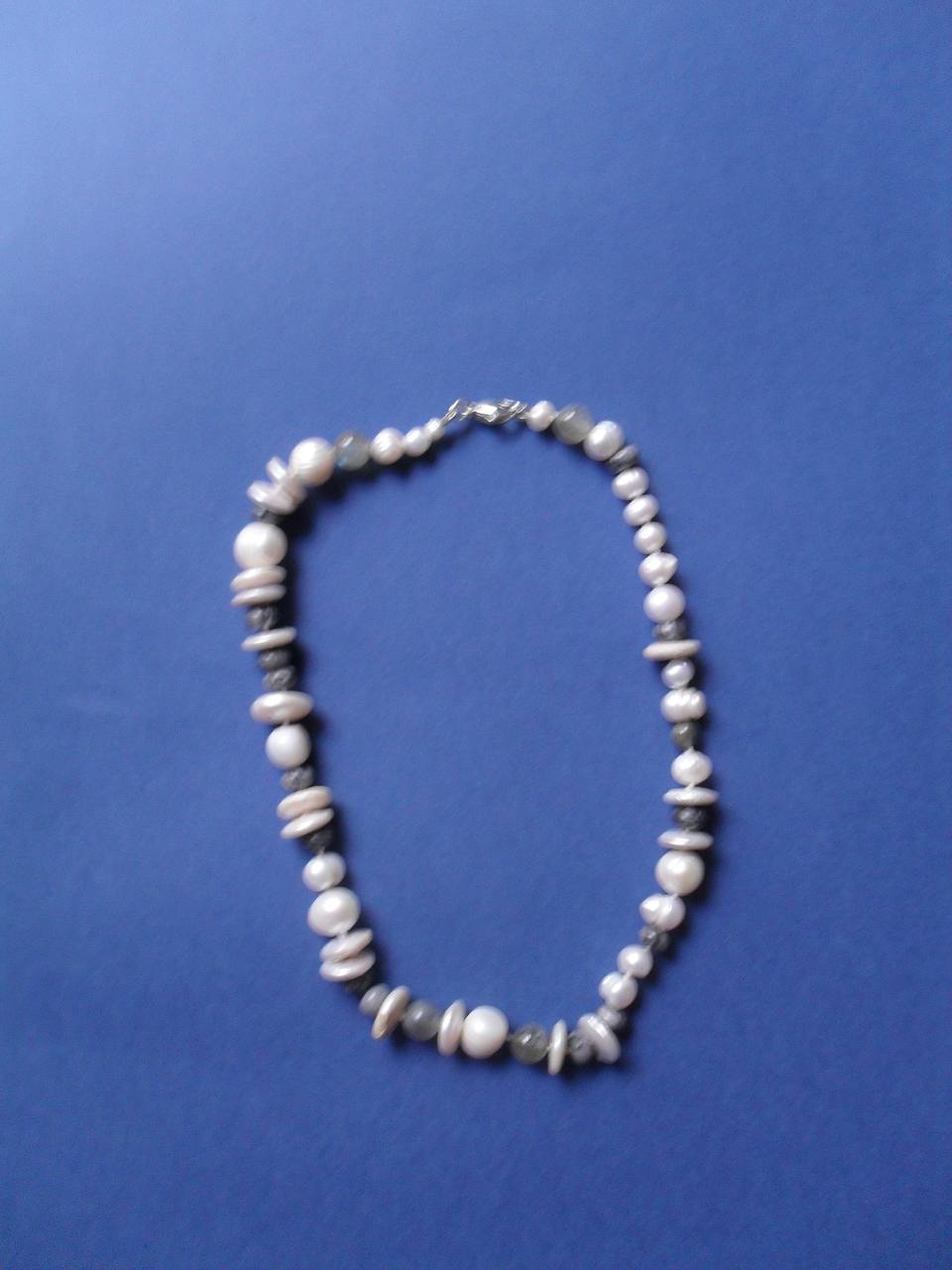Pearl and labradorite Necklace