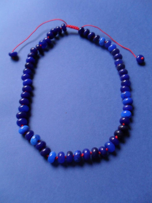 Blue agate necklace