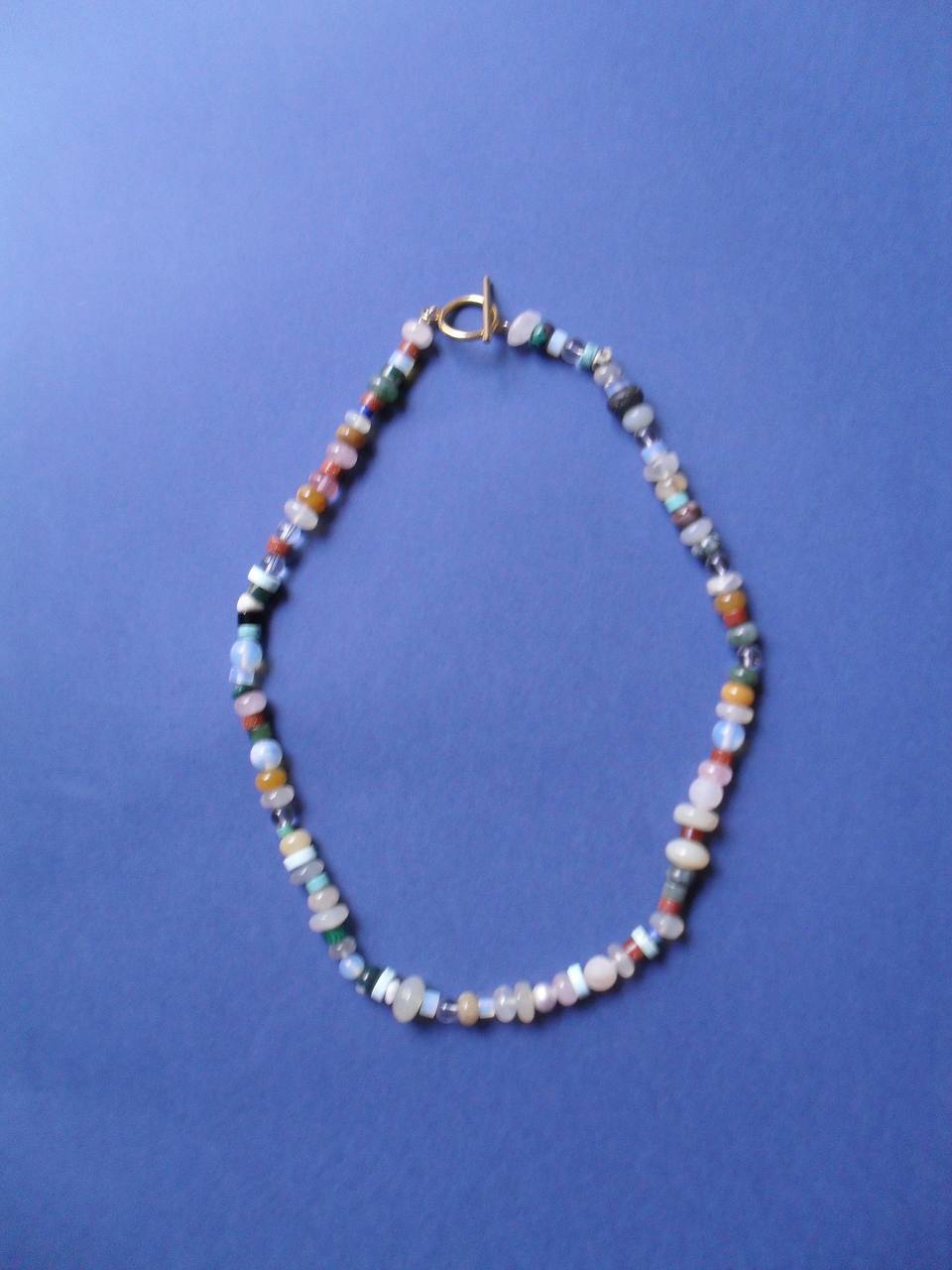 Mixed pastel gemstones Necklace