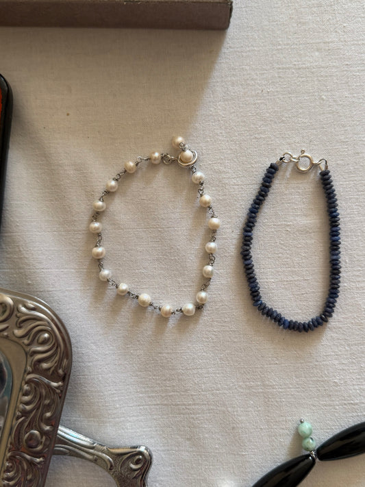 Rosary pearl bracelet