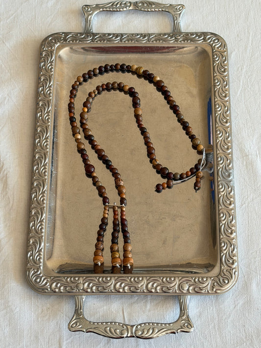Wood tassel necklace