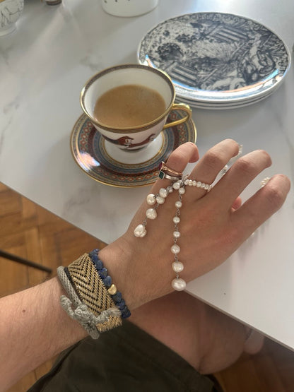 Tassel pearl ring