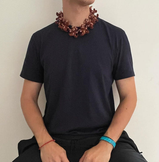 Teddy Bear J.A. Brown Necklace