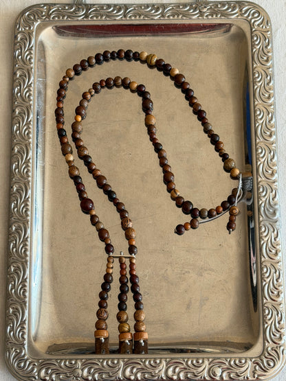 Wood tassel necklace