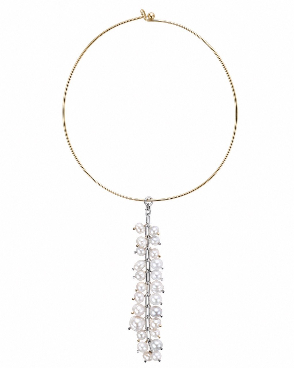 Pearl Tassel Silver Charm