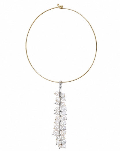 Pearl Tassel Silver Charm