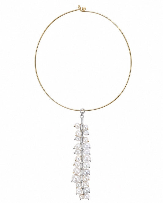 Pearl Tassel Silver Charm