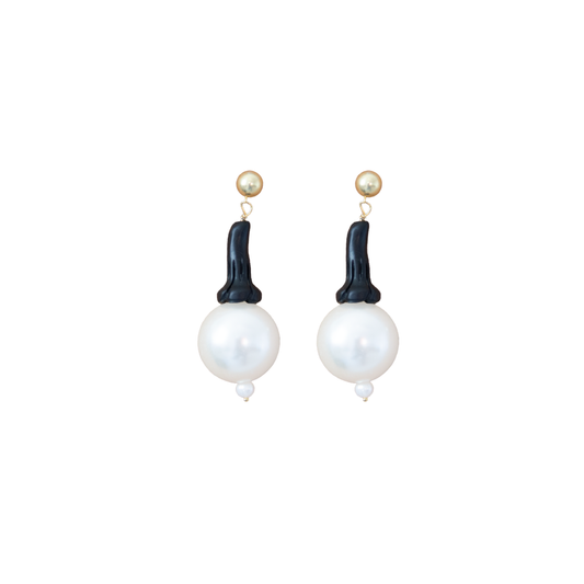 Bellflower Pearl Earrings