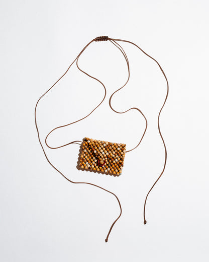Brown Purse Necklace