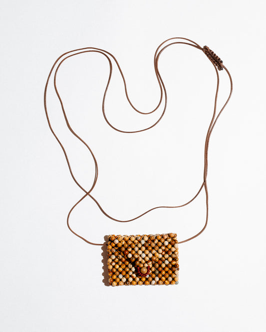 Brown Purse Necklace