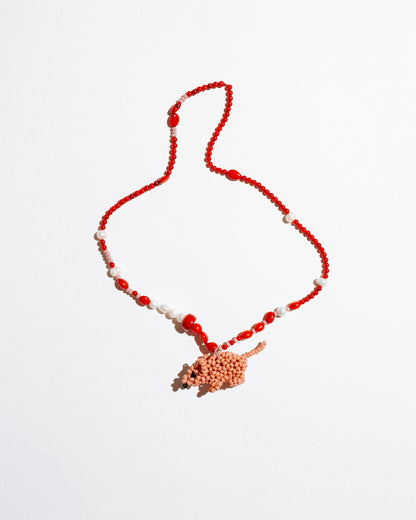 Coral Mouse Necklace