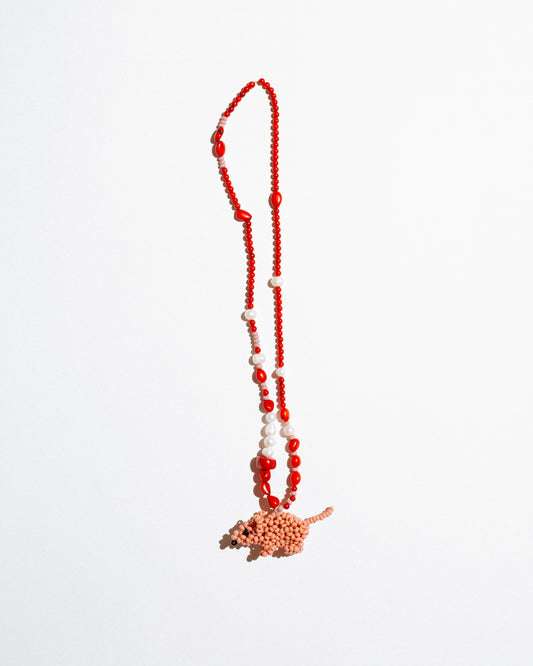Coral Mouse Necklace