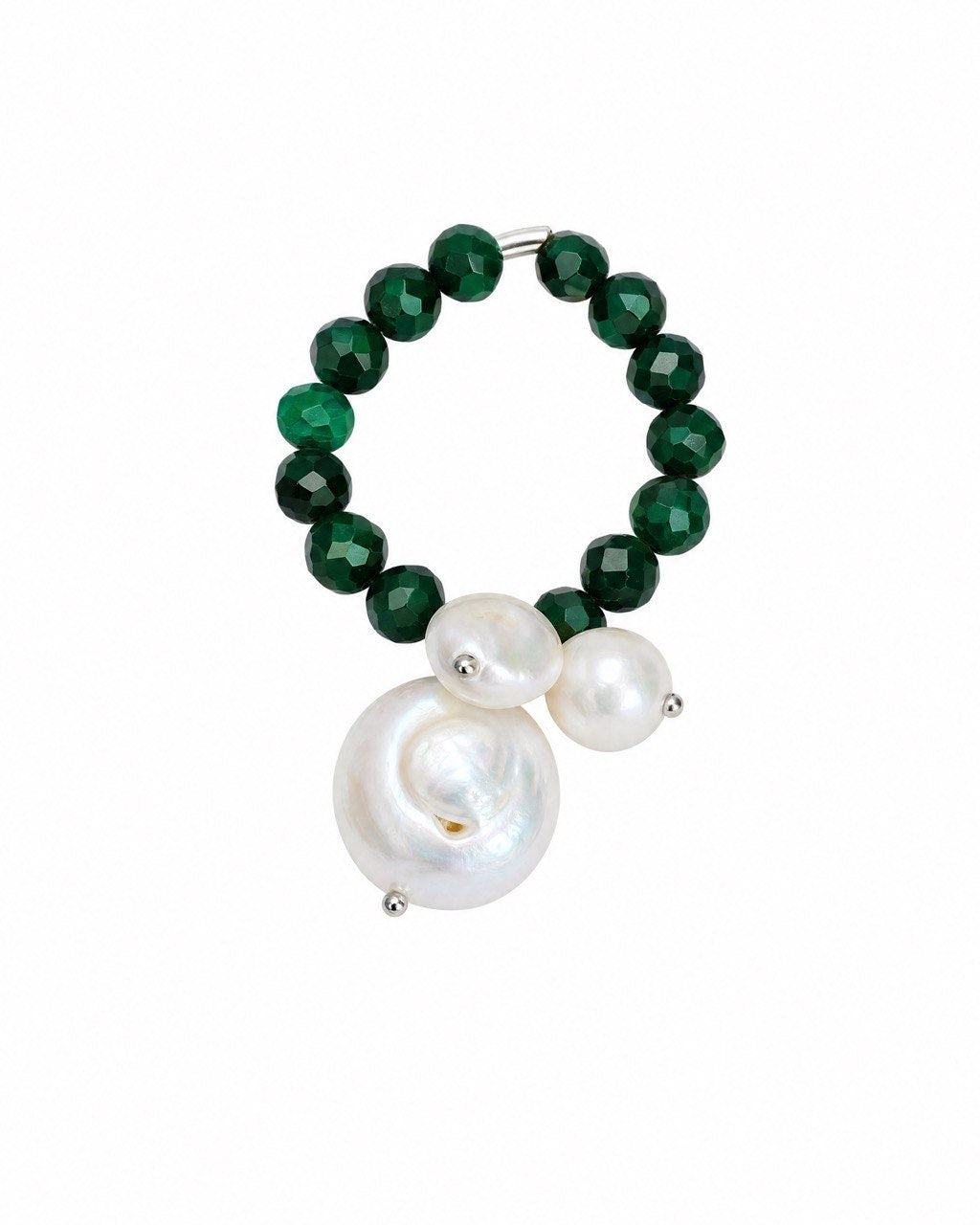 Cosmic Pearl Malachite ring