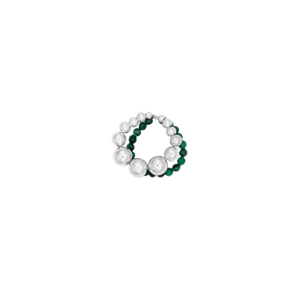 Double Babble Malachite Ring