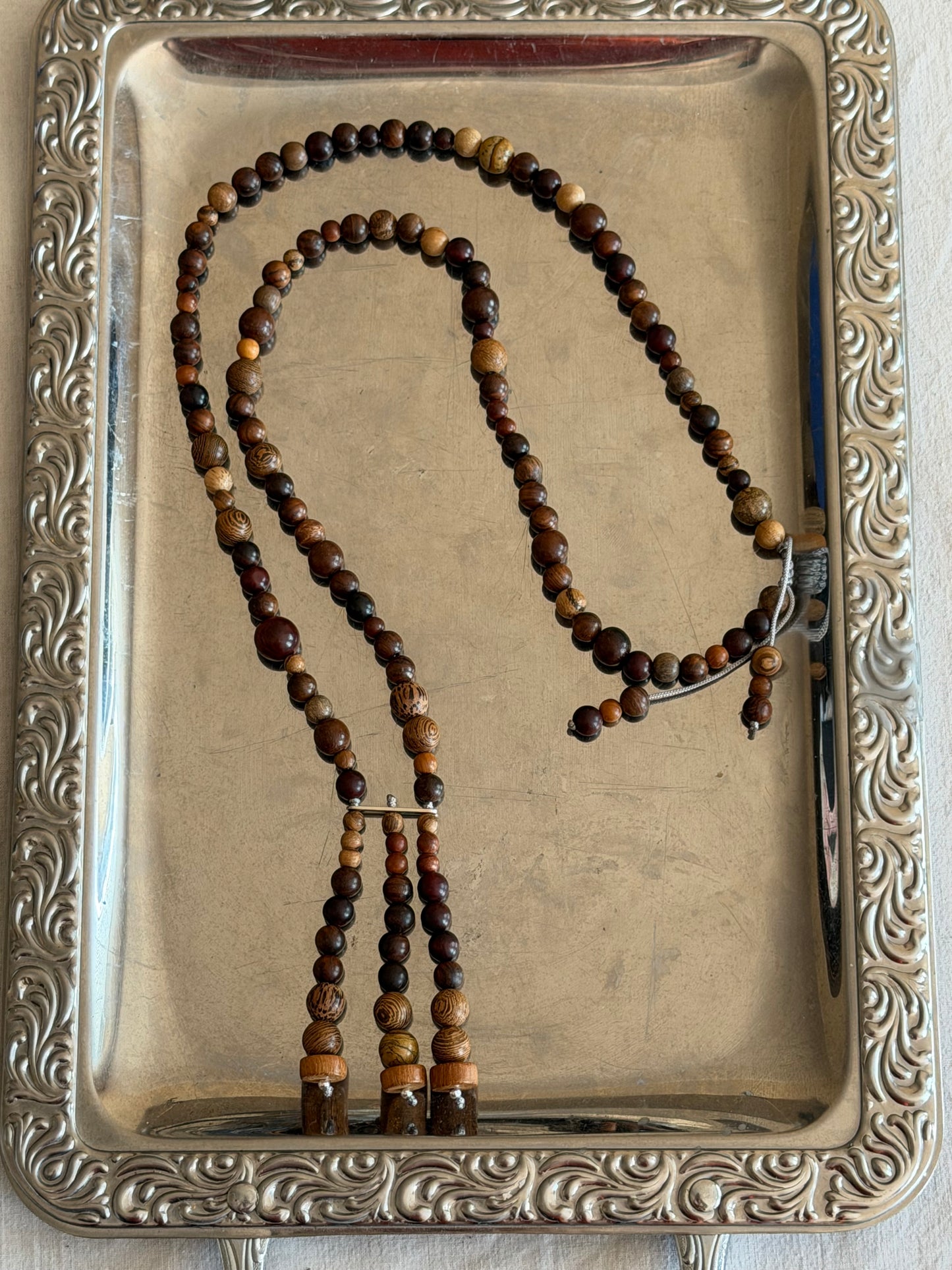 Wood tassel necklace