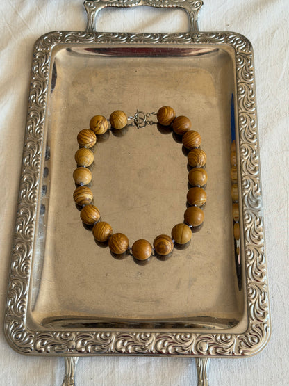 Wood jasper necklace