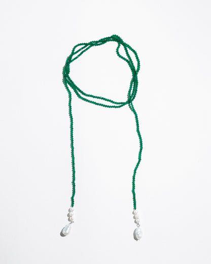 Green Scarf Necklace