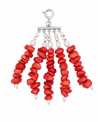 Coral  Five-Strand  Tassel