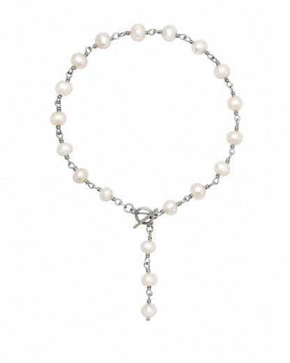 Rosary pearl bracelet