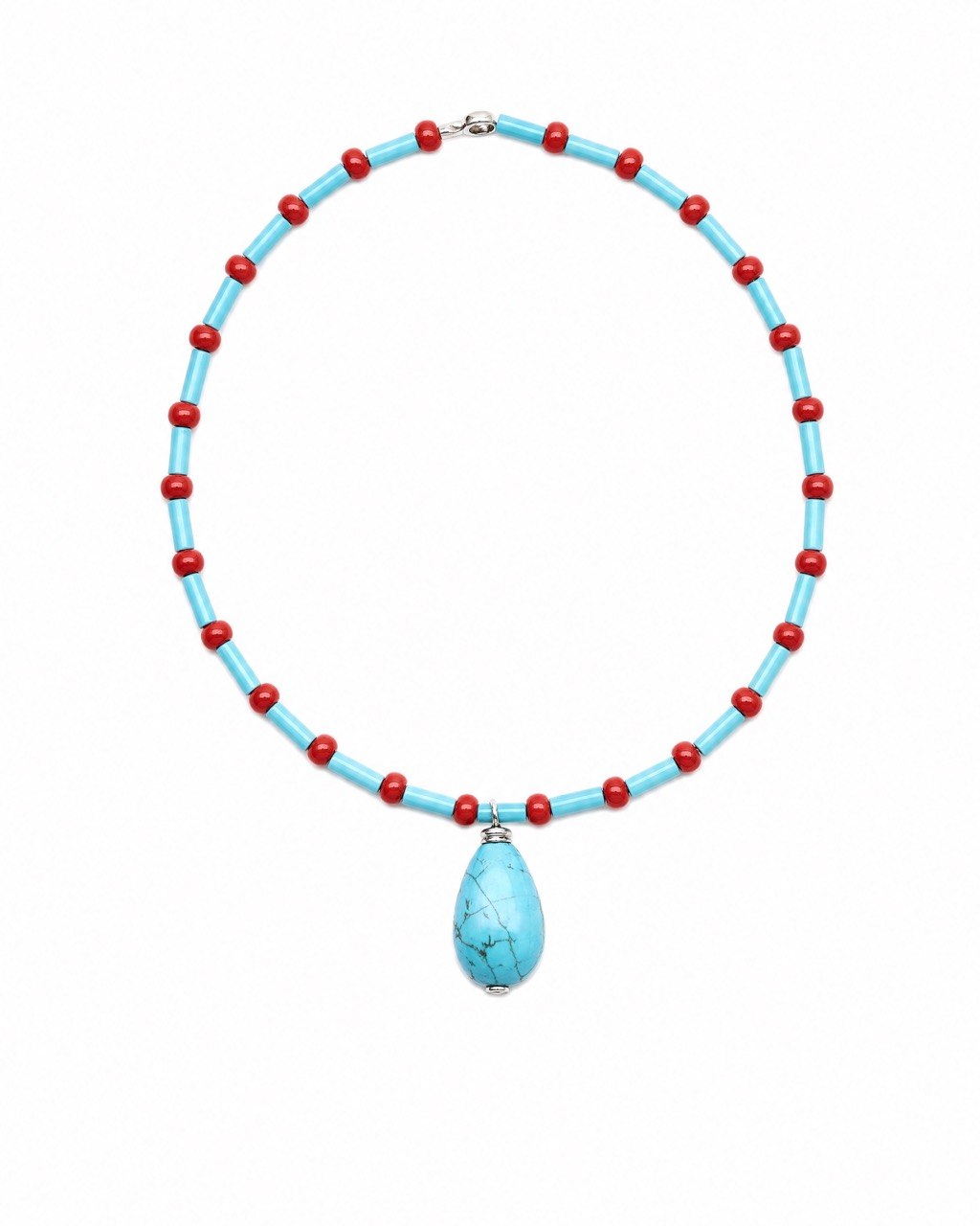 Drop me blue beaded anklet