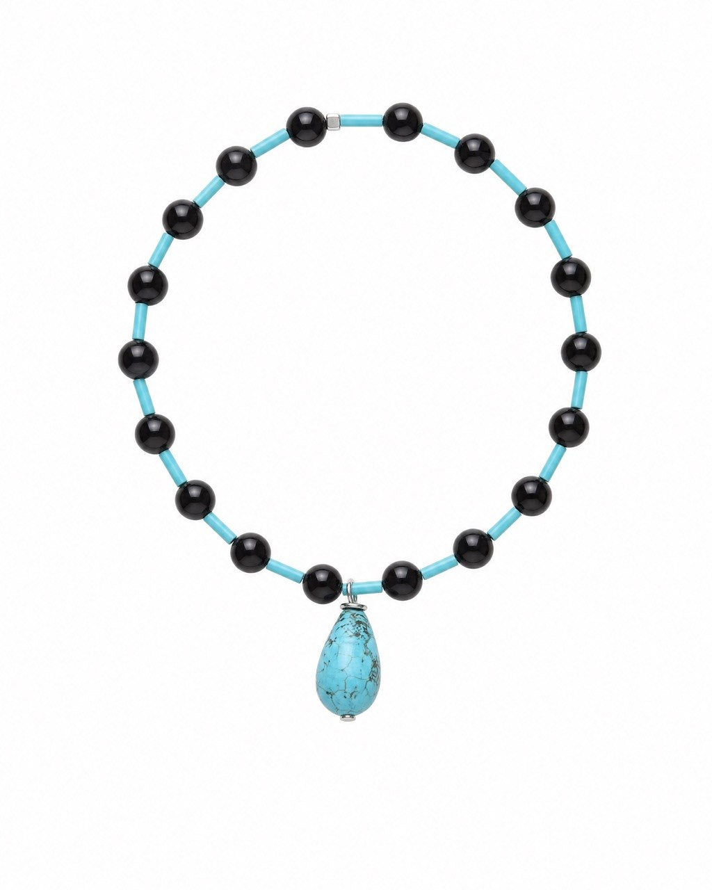 Drop me black tourmaline anklet