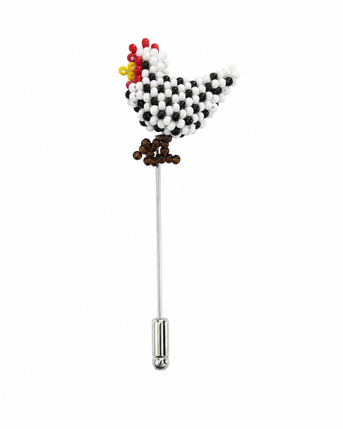 Handcrafted Beaded Hen Stick Pin