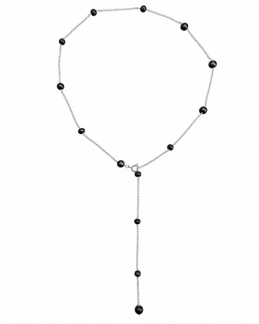 Black pearl chain rosary