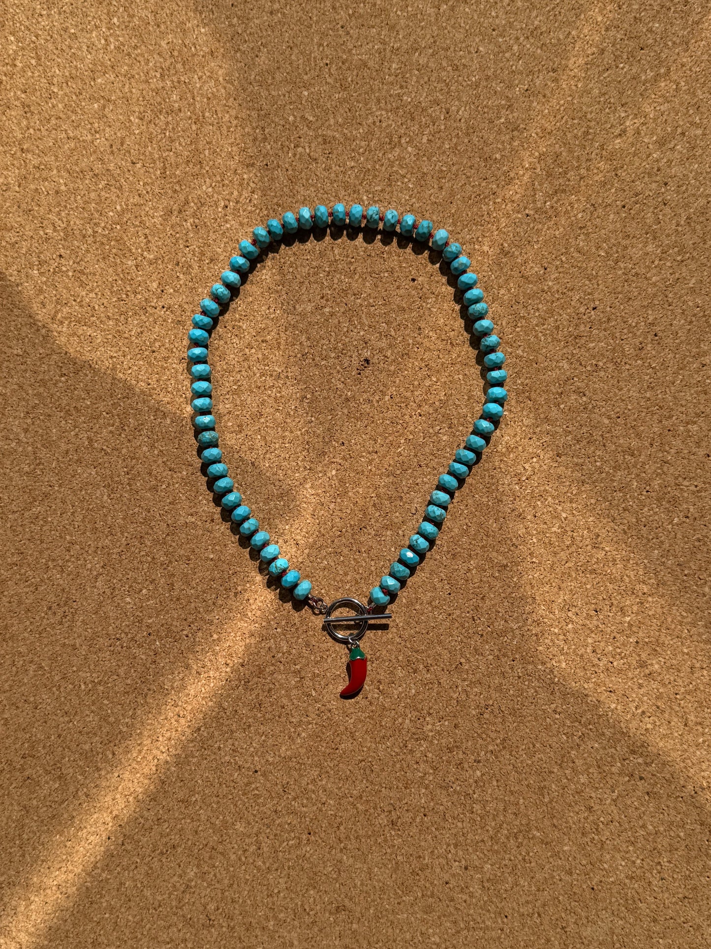 Turquoise chilli necklace