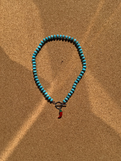 Turquoise chilli necklace