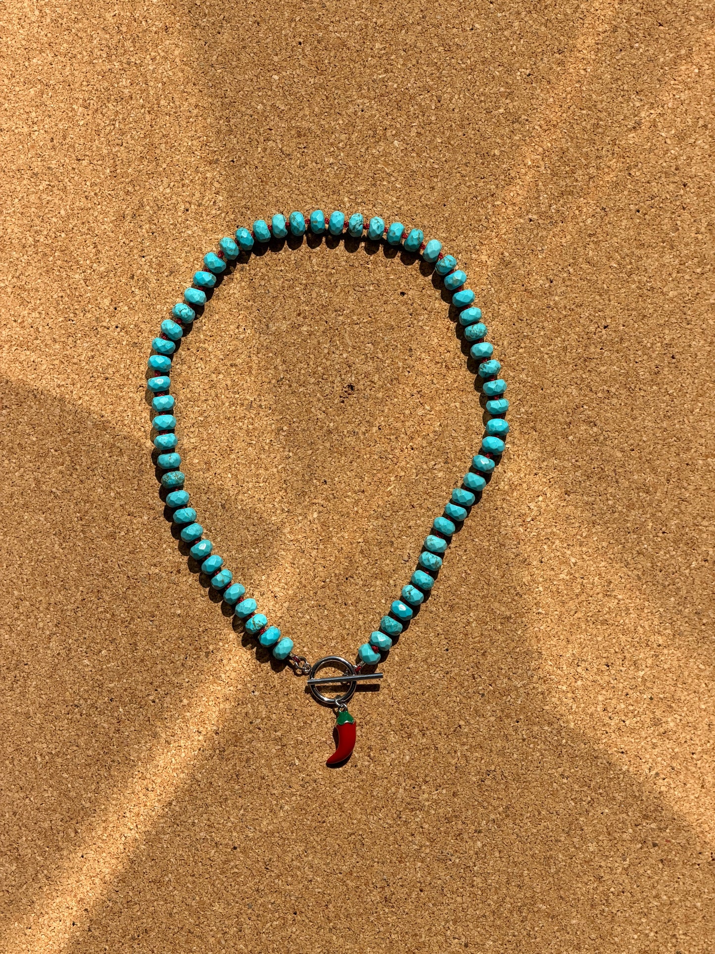 Turquoise chilli necklace