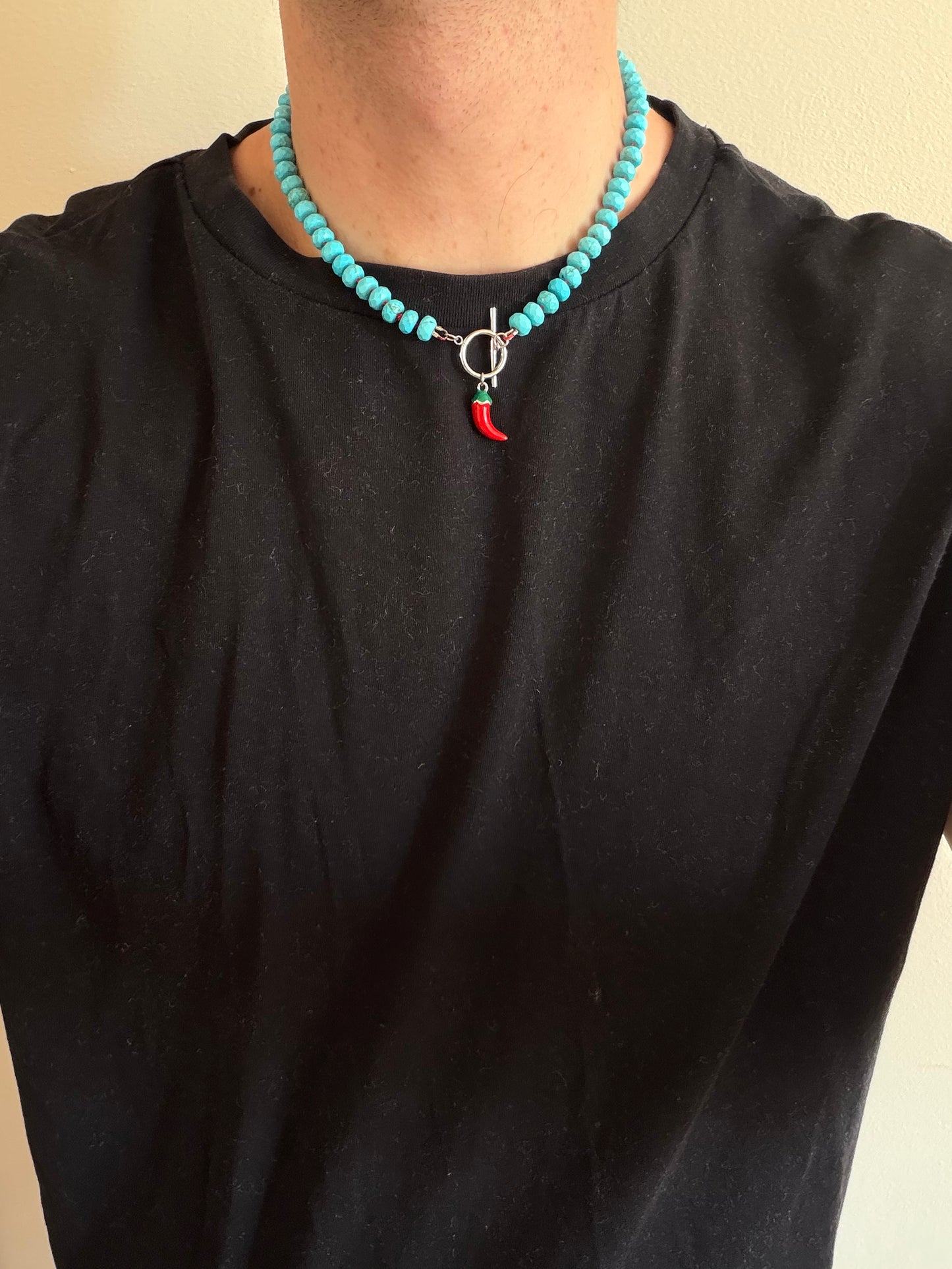 Turquoise chilli necklace
