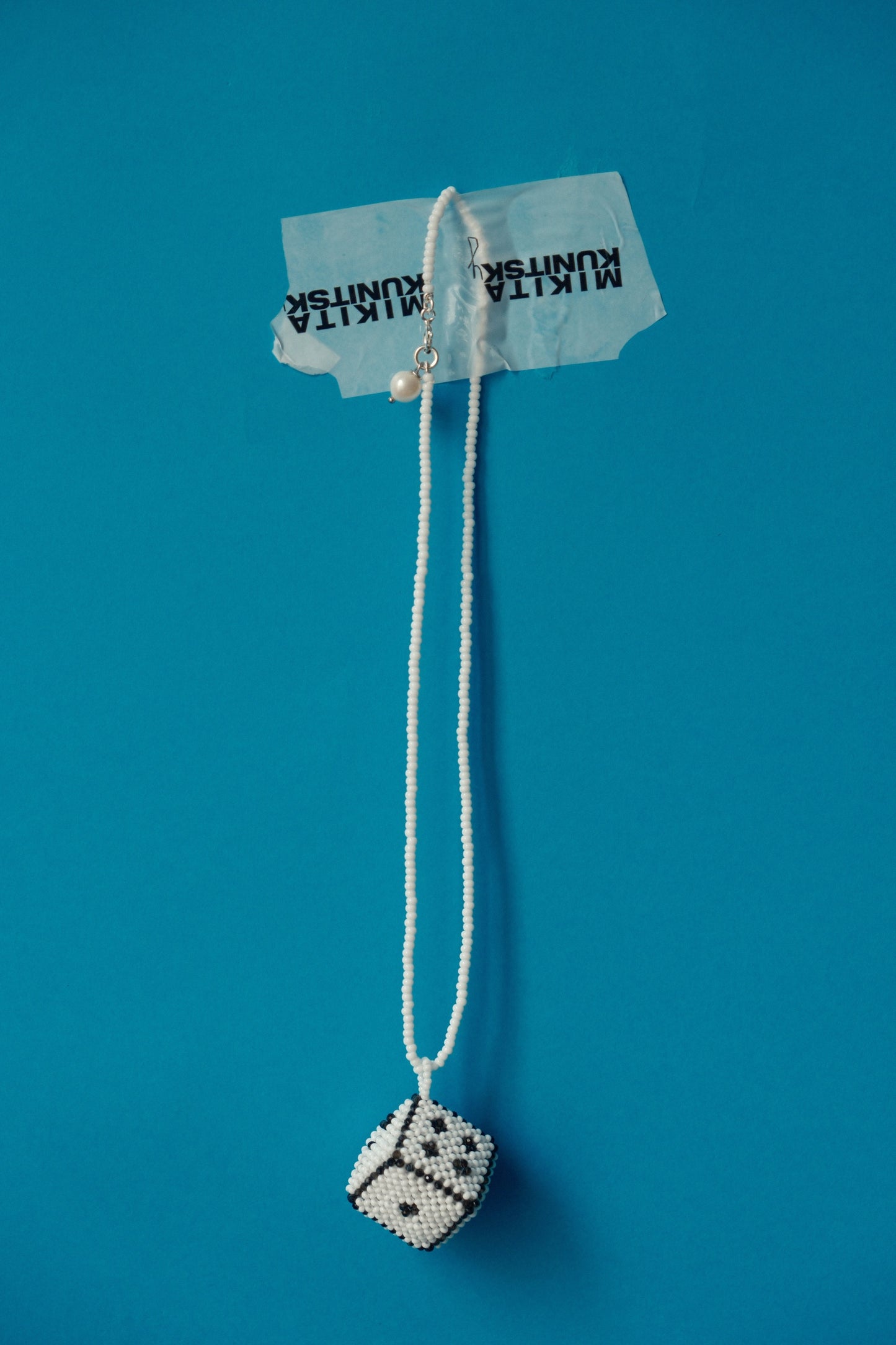 White beaded necklace