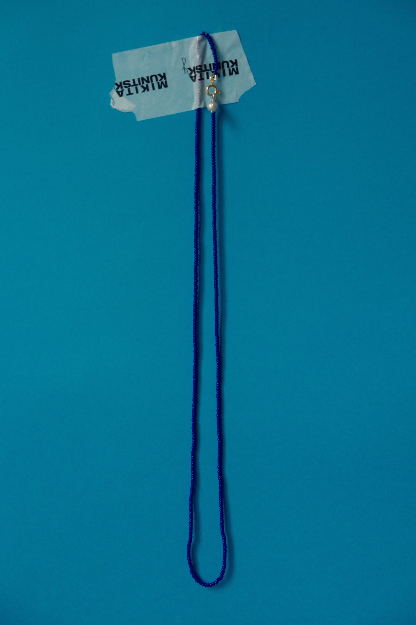 Blue beaded necklace