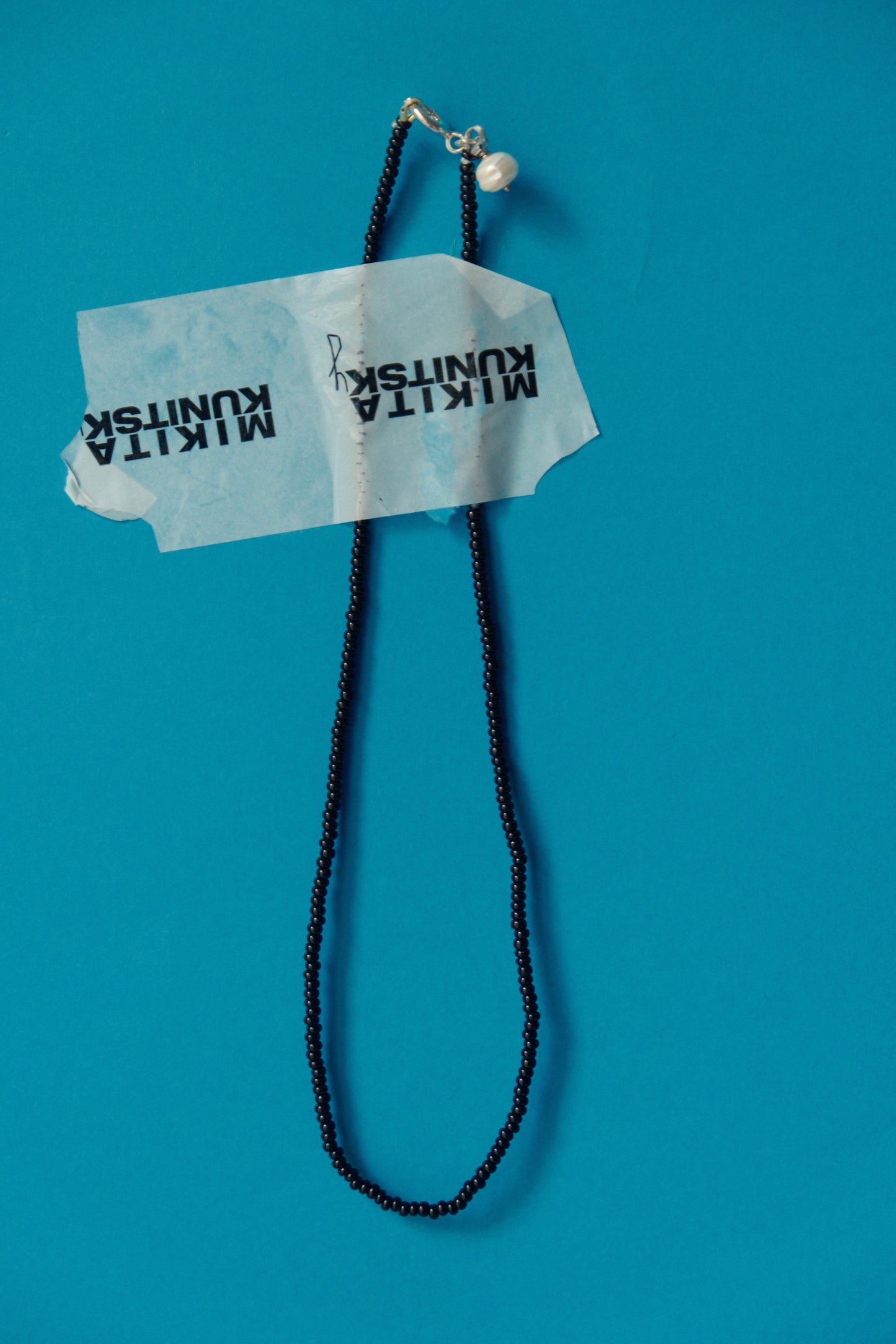 Black beaded necklace