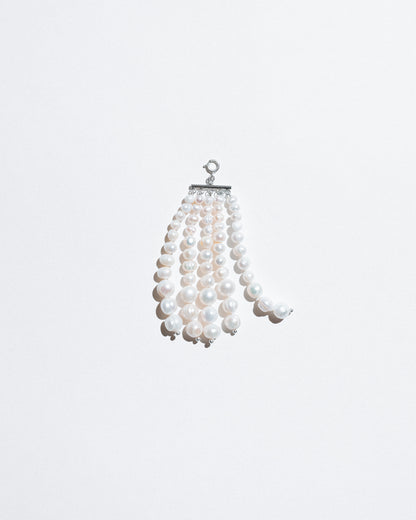 White Five-Strand Pearl Tassel