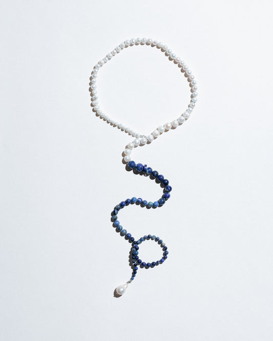 Lapis Lazuli and Pearl Necklace
