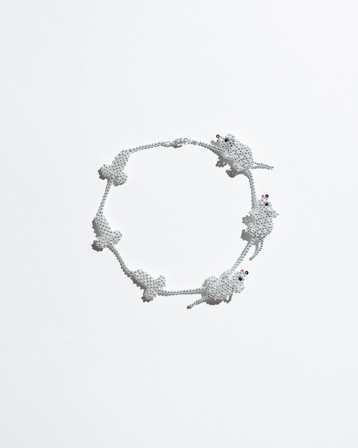 Silver Dicks and Rats Necklace