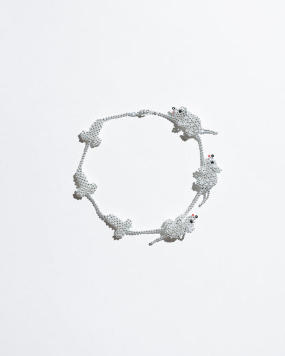 Silver Dicks and Rats Necklace