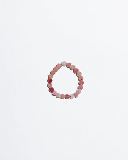 Medium Rhodonite Heart Bracelet