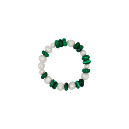 Malachite&Pearl Bracelet