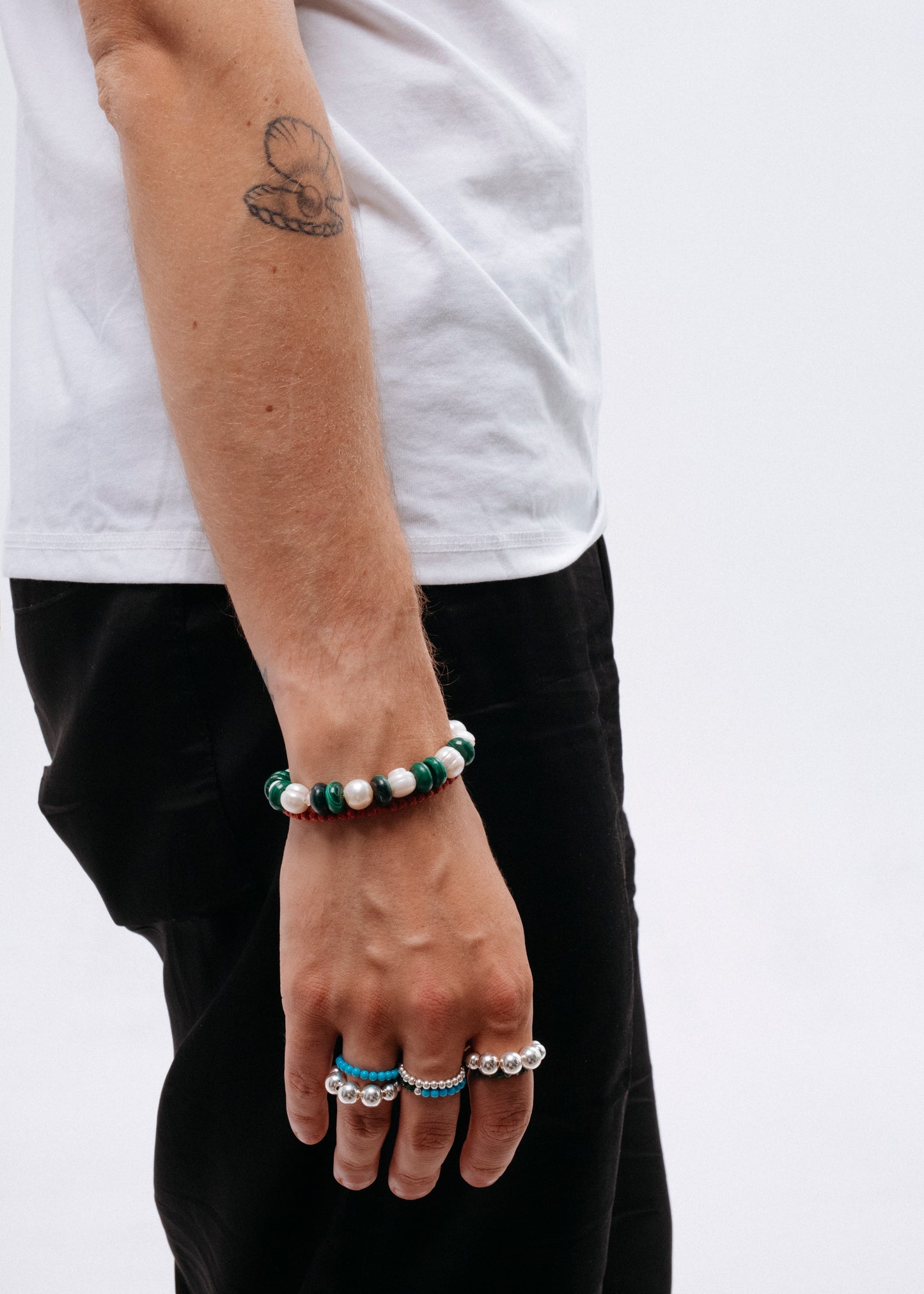 Malachite&Pearl Bracelet